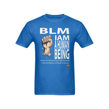 #Rossolini1# I Am A Human Being Blue T-Shirt