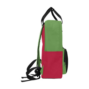 #Rossolini1# Red/Green Twin Handle Backpack (Model 1732)