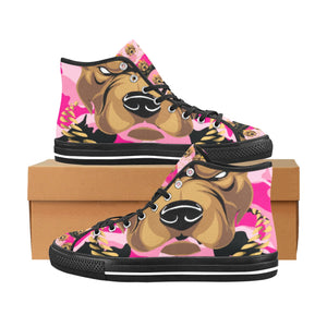 #Rossolini1# Streetz Black/Pink Camo Vancouver H Women's Canvas Shoes (1013-1)