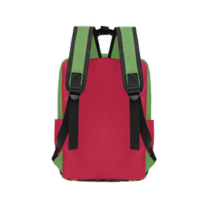 #Rossolini1# Black Lives Matter Red/Green Twin Handle Backpack (Model 1732)