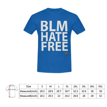 #BLM# HATE FREE Blue T-Shirt