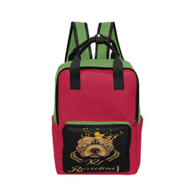 #Rossolini1# Red/Green Twin Handle Backpack (Model 1732)