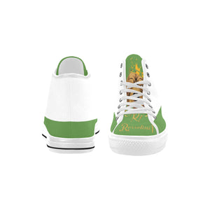 #Rossolini1# Flavor White/Green Vancouver H Women's Canvas Shoes (1013-1)