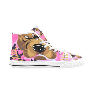 #Rossolini1# Streetz Pink/Black Camo White Bottom Vancouver H Men's Canvas Shoes (1013-1)