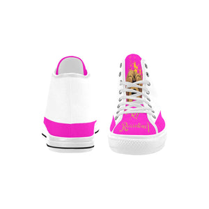 #Rossolini1# Flavor White/Hot Pink Vancouver H Men's Canvas Shoes (1013-1)