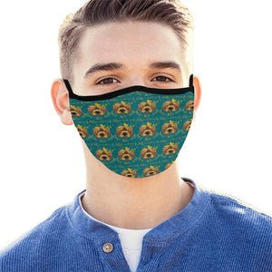 #Rossolini1# Kelly Green Mouth Mask (2 Filters Included) (Non-medical Products)