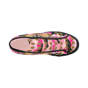 #Rossolini1# Streetz Black/Pink Camo Vancouver H Women's Canvas Shoes (1013-1)