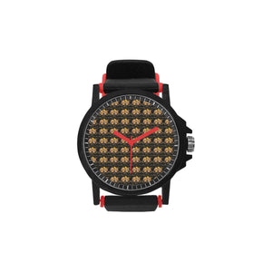 #Rossolini1# Mask Off Red Hours/Seconds Unisex Silicone Strap Plastic Watch (Model 316)