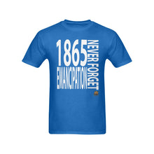 #NEVERFORGET# Emancipation 1865 Men's Blue T-Shirt