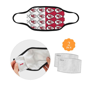 #Chiefs# Red/White Mouth Mask (2 Filters Included) (Non-medical Products)